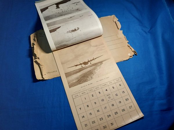 world-war-two-calander-1945-dated-456th-bomb-group-italy-with-unit-history