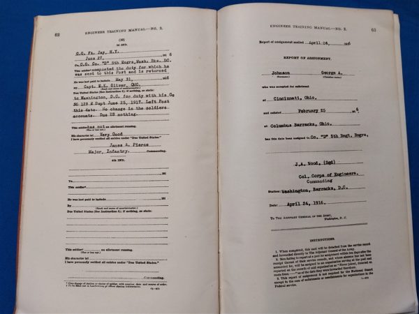 world-war-one-engineer-book-for-paper-work-of-units-including-morning-reports-sick-discharges-and-more-1918-dated-manual