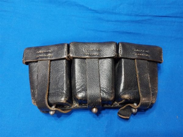 world-war-two-german-k-98-ammunition-pouch-leather-pebbled-black-with-r-b-n-number-code