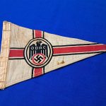 world-war-two-german-automotive-club-auto-pennant-flag-smaller-size-2-sided-multi-construction