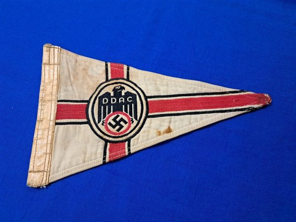 world-war-two-german-automotive-club-auto-pennant-flag-smaller-size-2-sided-multi-construction