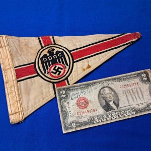 world-war-two-german-automotive-club-auto-pennant-flag-smaller-size-2-sided-multi-construction