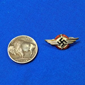 world-war-two-german-d-l-v-membership-pin-small-with-great-enamel-insignia-maker-marked-on-back