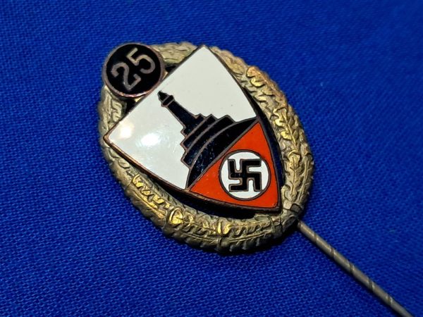 german-veterans-association-25-year-membership-stick-pin-with-wreath-excellent-condiiton-drkb