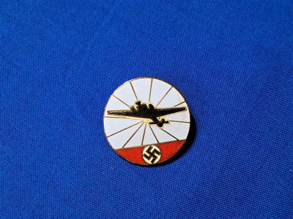 german-world-war-two-air-spotters-badge-2nd-pattern-numbered-excellent-enamel-plane-civilian-member