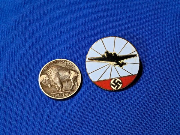 german-world-war-two-air-spotters-badge-2nd-pattern-numbered-excellent-enamel-plane-civilian-member