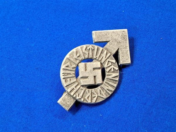 german-world-war-two-hitler-youth-proficiency-badge-pin-zinc-loss-of-bronze-finish