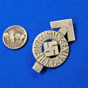 german-world-war-two-hitler-youth-proficiency-badge-pin-zinc-loss-of-bronze-finish