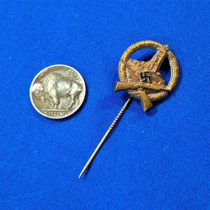 german-world-war-two-kyffhauser-shooting-match-award-in-bronze-no-maker-excellent-condition-stick-pin