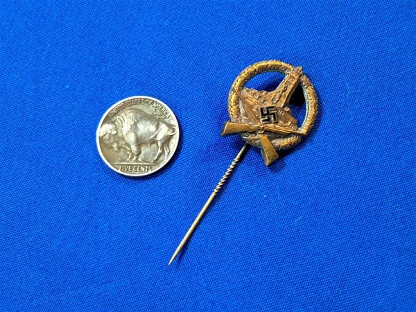 german-world-war-two-kyffhauser-shooting-match-award-in-bronze-no-maker-excellent-condition-stick-pin