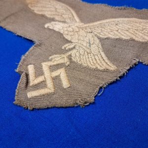 world-war-two-german-large-luftwaffe-eagle-embroidered-on-grey-7-inches-across-possible-cape-use