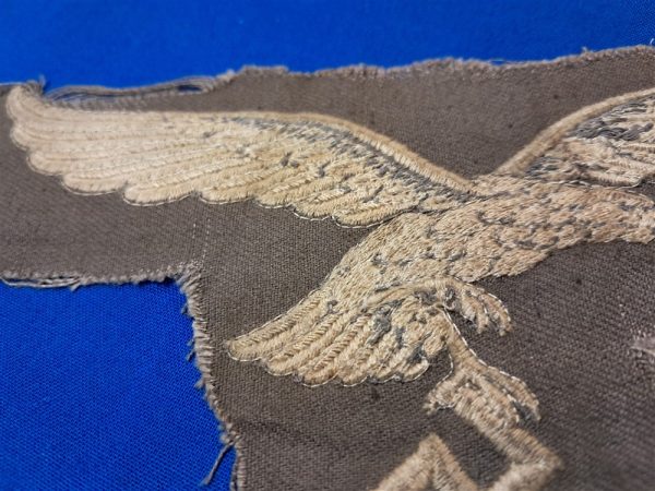 world-war-two-german-large-luftwaffe-eagle-embroidered-on-grey-7-inches-across-possible-cape-use