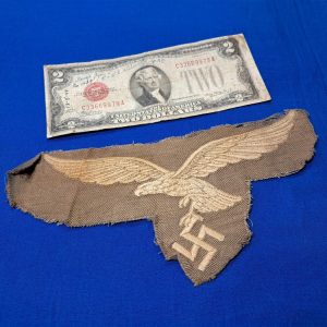 world-war-two-german-large-luftwaffe-eagle-embroidered-on-grey-7-inches-across-possible-cape-use