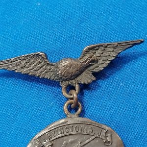 world-war-one-city-medal-from-new-jersey-bronze-eagle-with-hanging-medal-1919-dated-irvington