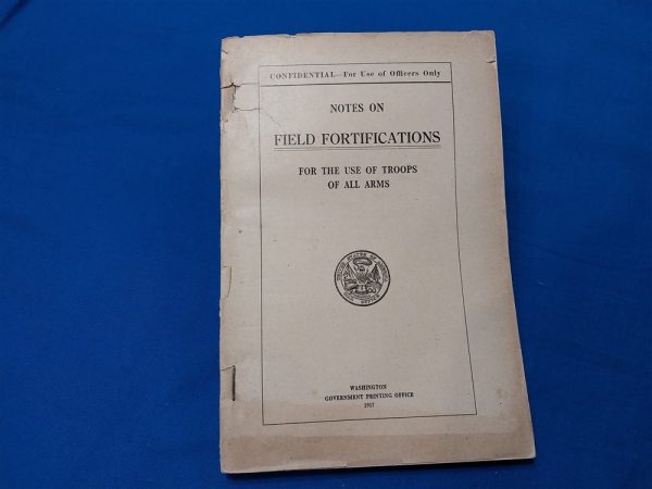 world-war-one-note-manual-on-the-fortifications-thick-publications-of-trench bunkers-274-pages. 1917-dated