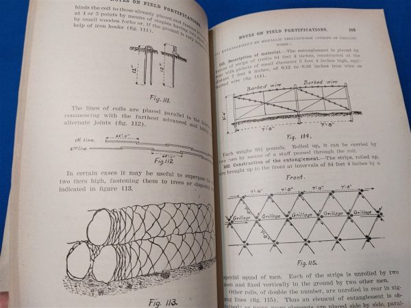 world-war-one-note-manual-on-the-fortifications-thick-publications-of-trench bunkers-274-pages. 1917-dated