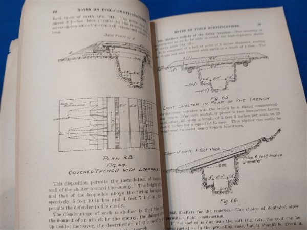 world-war-one-note-manual-on-the-fortifications-thick-publications-of-trench bunkers-274-pages. 1917-dated