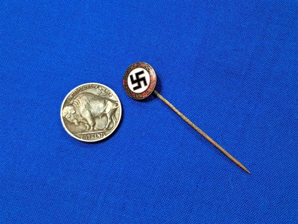 n-s-d-a-p-world-war-tow-german-stick-pin-for-the-collar-enamel-patent-protection-mark-on-back