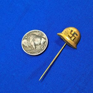 german-world-war-two-stick-pin-veteran-helmet-swastika-supporter-gold