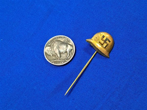 german-world-war-two-stick-pin-veteran-helmet-swastika-supporter-gold