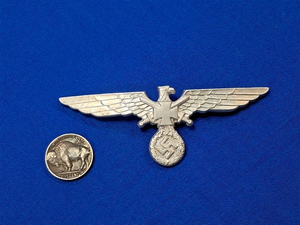 german-world-war-two-one-n-sk-o-v-breast-eagle-for-the-dress-uniform-aluminum-construction-back-marked