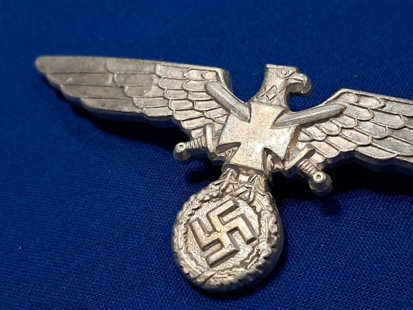 german-world-war-two-one-n-sk-o-v-breast-eagle-for-the-dress-uniform-aluminum-construction-back-marked