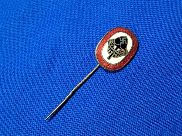 world-war-two-german-nazi-stick-pin-for-labor-r-a-d-with-twist-in-pin-maker-marked-back-members-with-great-enamel