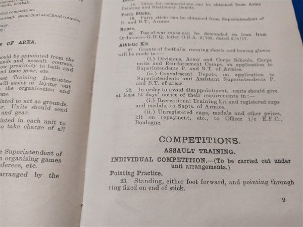 world-war-one-british-recreational-training-manual-book-dated 1917-includes-the-medals-issued-in-these-events