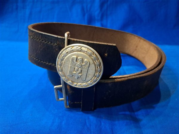 german-world-war-two-belt-buckle-and-belt-red-cross-leader-set-marked-large-size-47-inches-leather