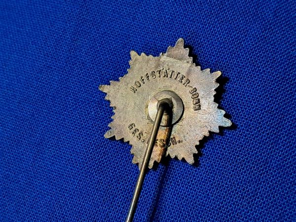 german-world-war-two-stickpin-r-l-b-member-1st-pattern-large-sunburst-with-enamel-letters-maker-marked