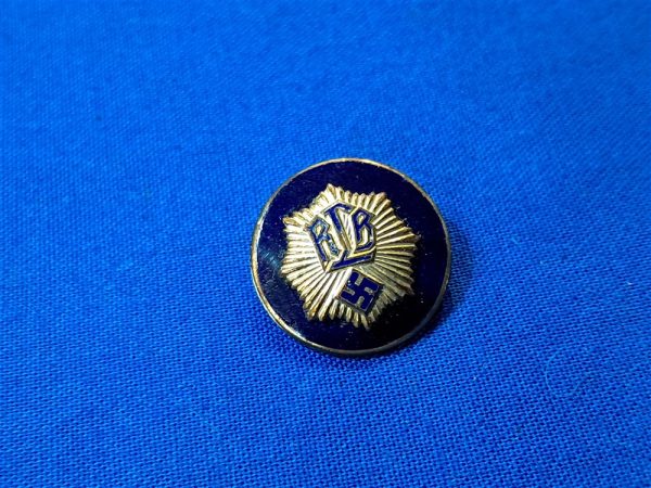 german-world-war-two-officers-r-l-b-membership-badge-small-blue-enamel-original-back-maker-marked