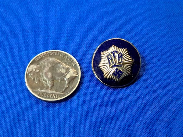 german-world-war-two-officers-r-l-b-membership-badge-small-blue-enamel-original-back-maker-marked