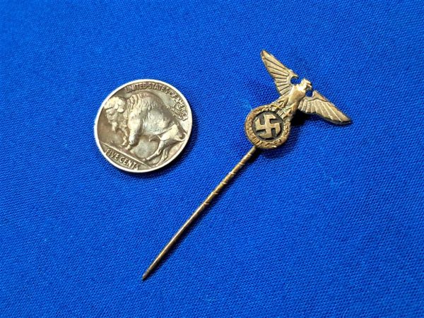 german-world-war-two-stick-pin-s-s-and-n-s-d-a-p-worn-small-eagle-early-reich-marked-on-back-silver