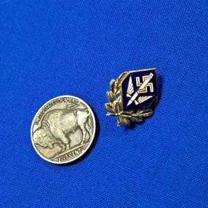 2nd-pattern-honor-german-world-war-two-stenographers-union-pin-for-women-membership-workers-patent-protected-marked-on-back