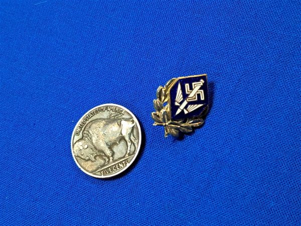 2nd-pattern-honor-german-world-war-two-stenographers-union-pin-for-women-membership-workers-patent-protected-marked-on-back