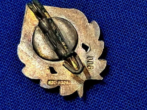 2nd-pattern-honor-german-world-war-two-stenographers-union-pin-for-women-membership-workers-patent-protected-marked-on-back