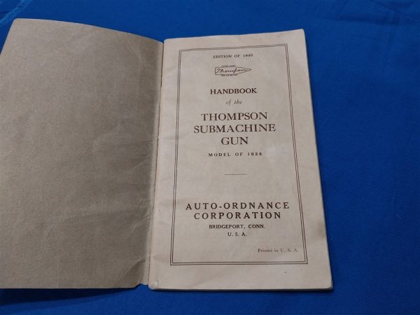 world-war-two-auto-ordnance-manual-1940-dated-for-the-thompson-machine-gun-model-1928-soft-cover-pocket-sized