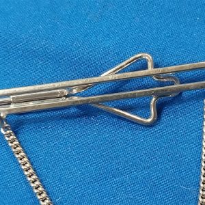 world-war-two-mans-tie-clip-pin-for-uniform-with-chain-and-propellor-fancy-priviate-purchase-sterling-silver