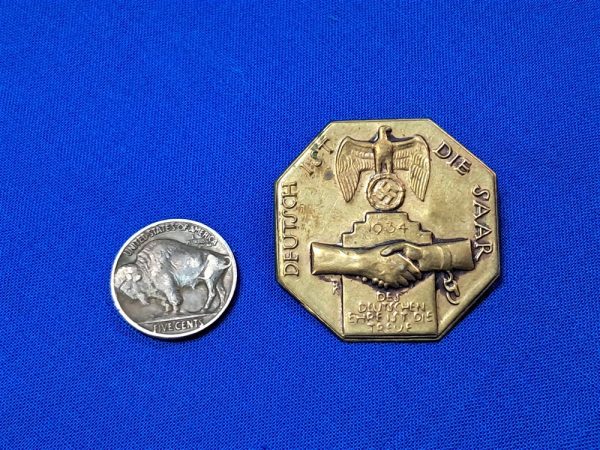 germany-world-war-two-saar-1st-reunion-celebration-1934-dated-brass-thin-original-pin