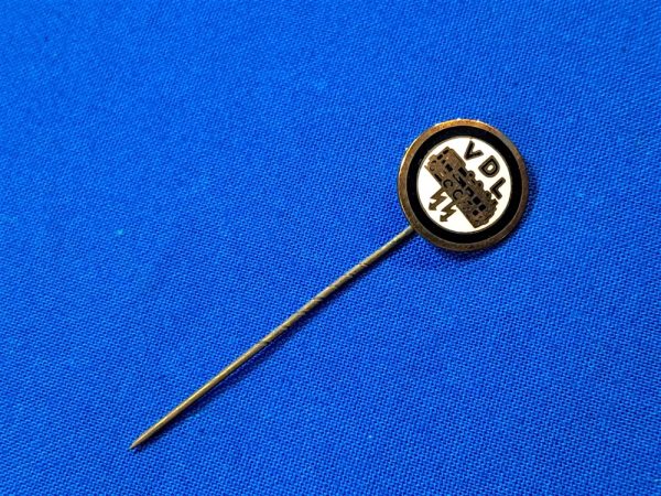 world-war-two-german-vdl-train-association-stick-pin-enamel-circle-with-locomotive-in-center