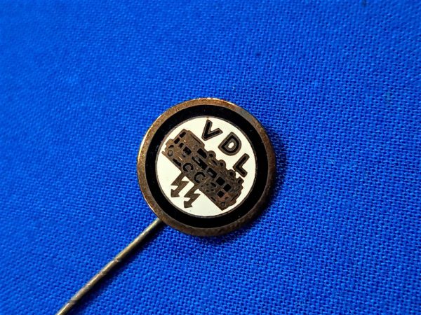 world-war-two-german-vdl-train-association-stick-pin-enamel-circle-with-locomotive-in-center