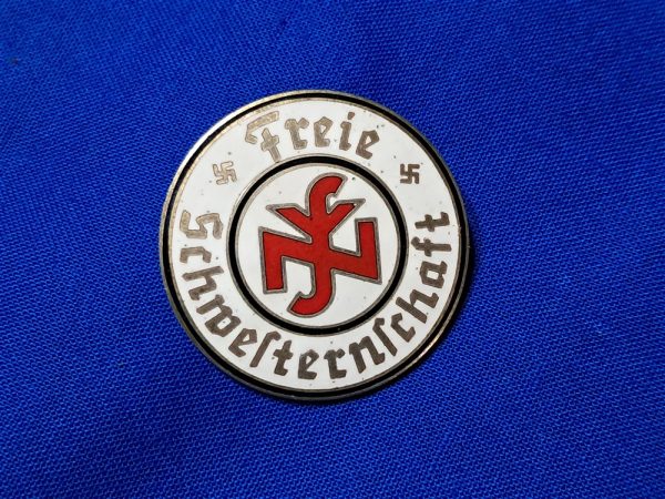 german-world-war-two-free-sisterhood-badge-social-welfare-maker-marked-on-back-nurses