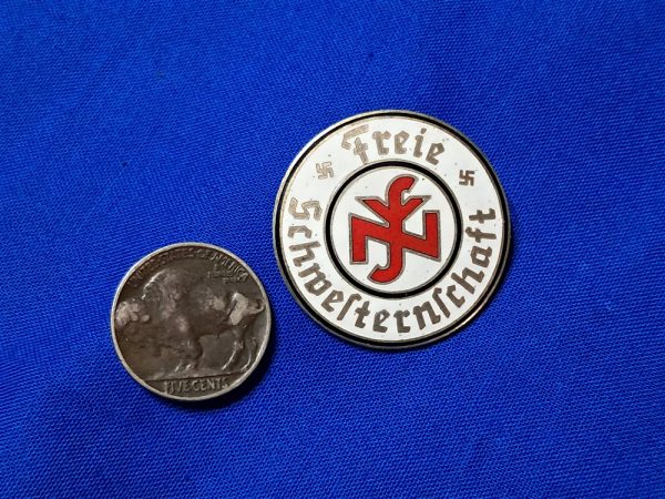 german-world-war-two-free-sisterhood-badge-social-welfare-maker-marked-on-back-nurses