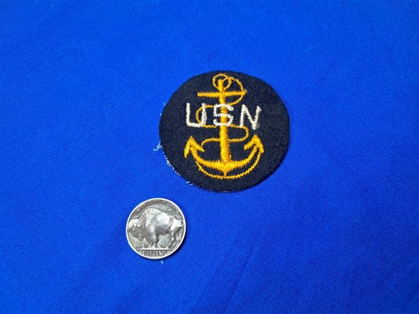 world-war-two-navy-chief-petty-officer-cap-cloth-insignia-anchor-on-wool