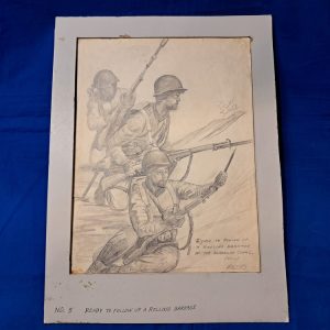 world-war-two-original-battlefield-drawing-by-bremmett-echo-hawk-pawnee-warrior-at-anzio-italy