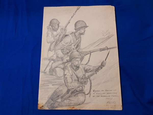 world-war-two-original-battlefield-drawing-by-bremmett-echo-hawk-pawnee-warrior-at-anzio-italy