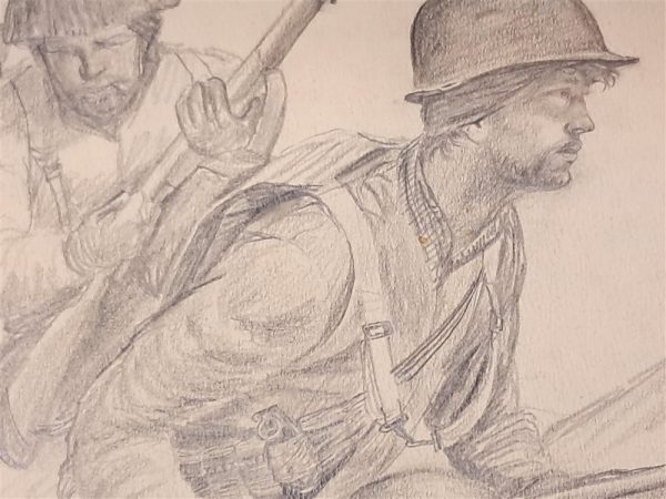 world-war-two-original-battlefield-drawing-by-bremmett-echo-hawk-pawnee-warrior-at-anzio-italy