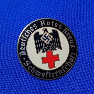 german-world-war-two-red-cross-njurse-pin-numbered-d-r-k-badge-excellent-enamel-maker-marked