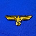 german-world-war-two-bevo-navy-overseas-cap-eagle-yellow-on-naval-blue-mint