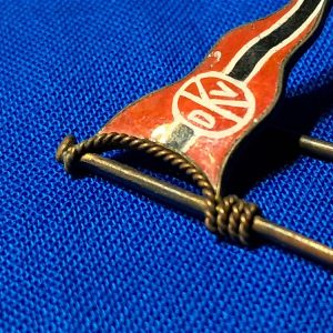 german-world-wr-two-canoe-membership-pin-flag-on-staff-d-v-k-stickpin